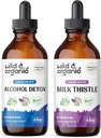 야생 & 유기 알코올 Detox Tincture 4 fl oz & 우유 Thistle Tincture 4 fl oz