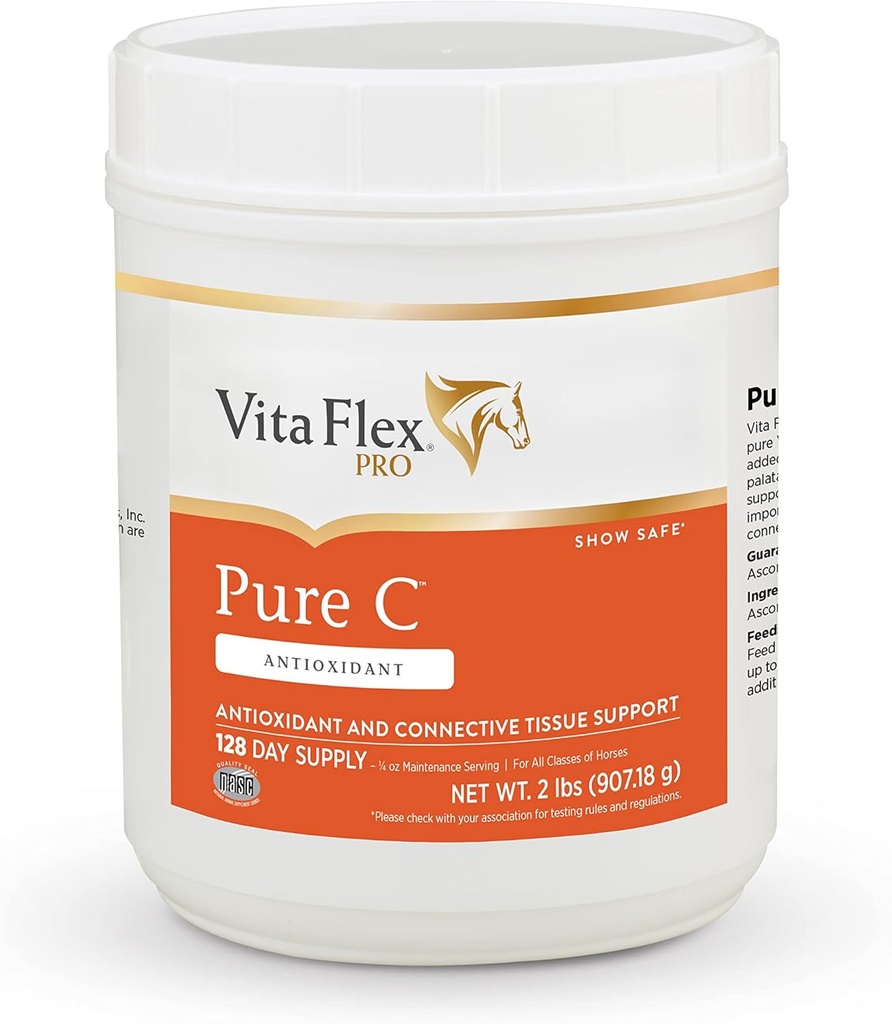 Vita Flex Pro 순수 C 프리미엄 품질 말 비타민 C, 2 파운드, 128 일 공급