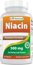 최고의 자연 Niacin 500mg 250 타블렛 - 또한 호출 비타민 B3 (250 개))