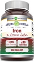 인장 철 철 철 황산 염 | 65 Mg | 정제 | 비 GMO | 글루텐 프리 | 미국에서 제작 (480 Count)