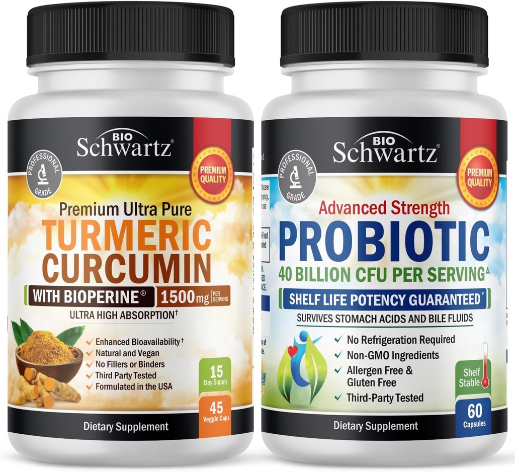 심황 쿠르쿠민 1500mg 45 조사 + Probiotic 40 억 CFU 60 조사