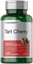 Horbäach Tart Cherry Extract Capsules | 3600mg | 220 알약 | Non-GMO, 글루텐 프리 | 전통 초본 보충