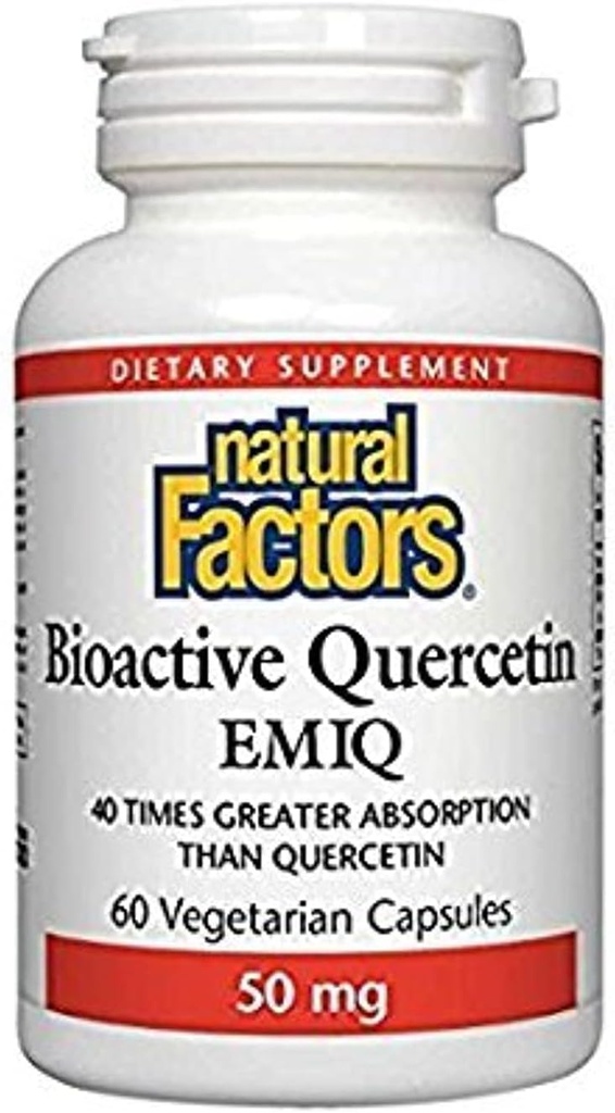 자연적인 요인 Bioactive Quercetin EMIQ 50mg의 60의 채식주의자 캡슐