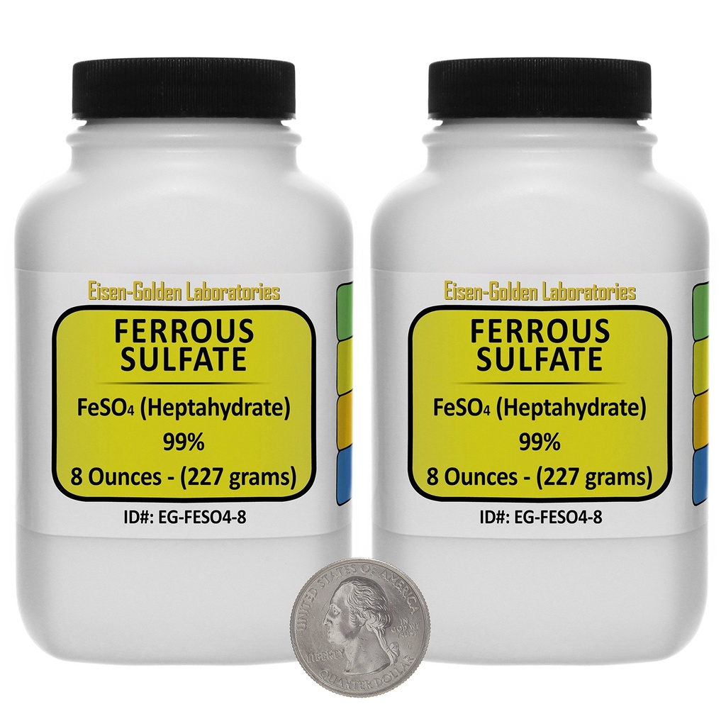 철 황산염 [FeSO4] 99% ACS 급료 분말 2개의 공간 선술집 병에 있는 1 Lb