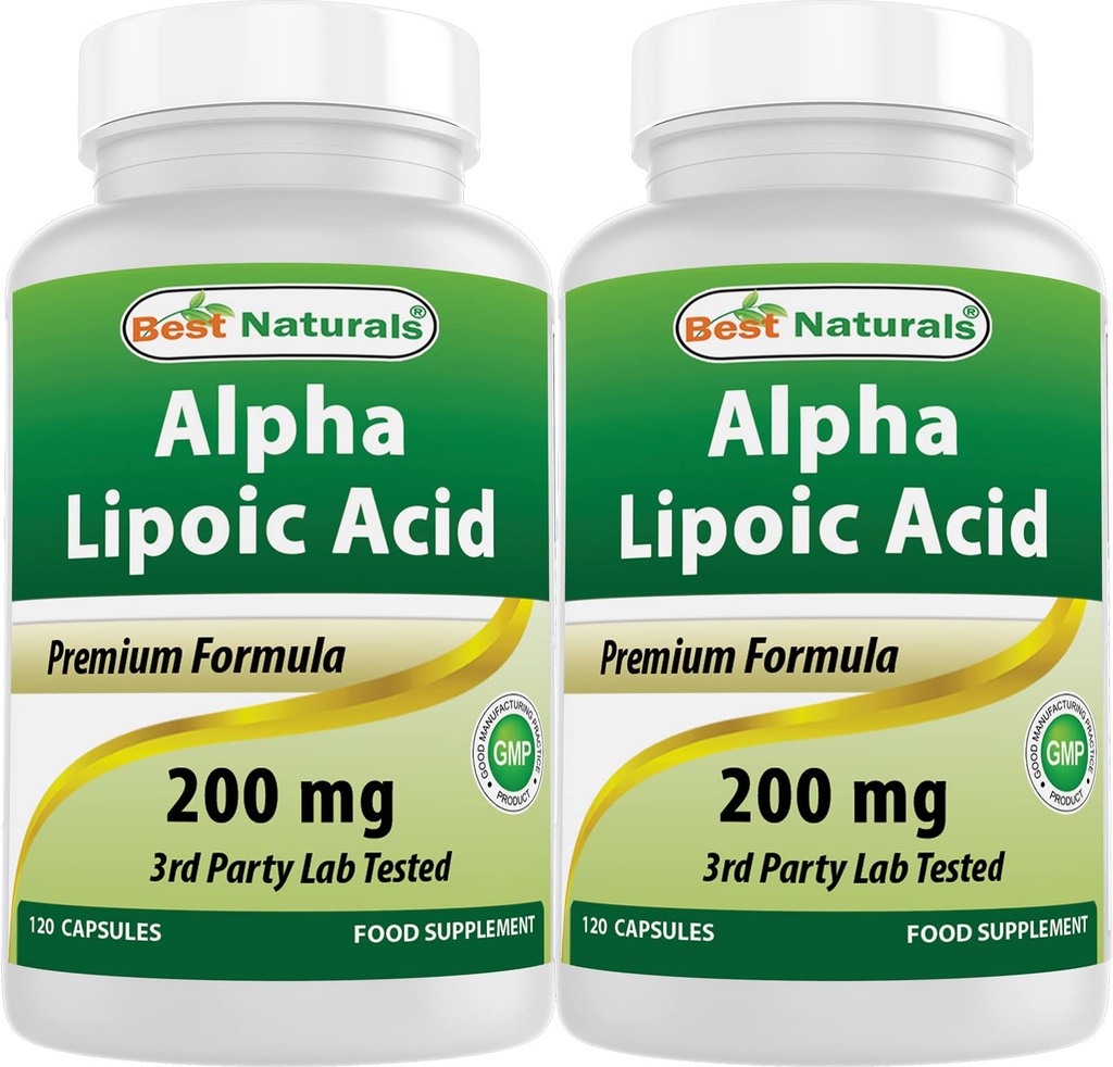 최고의 자연 알파 Lipoic 산 200 Mg 120 캡슐 (120 개)