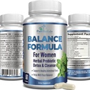 여성을위한 균형 복합체 - 질 건강, 초본 Detox & Cleanse, 질 Probiotics, 건강한 Intestinal Flora, Yeast Infections 60 캡슐과 도움