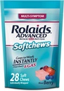 Rolaids 고급 Antacid Plus Anti-Gas Softchews, 28 카운트, 혼합 Berry, Heartburn 및 가스 구호