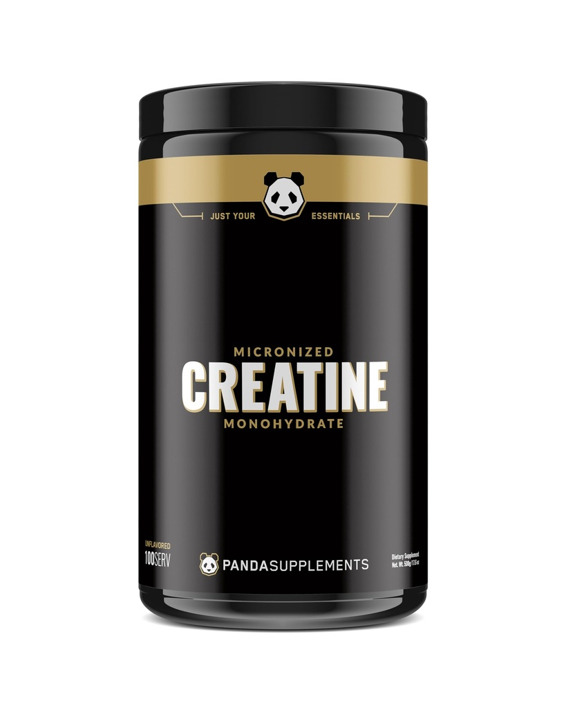 지하 생물 연구소 : Panda Supps Micronized Creatine 5000mg | 사전 및 포스트 운동 회복 음료 | 강화 근육 질량, 운동 성능 및 근육 회복 - Unflavored (100 인분)