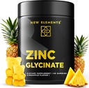성인용 아연 글리세라이드 구미 | 아연 보충제 50mg | 지원 면역 | 대사 | 피부 관리 보충교재 | Vegan | Non-GMO | 글루텐 프리 | 천연 파인애플 맛 | New Element