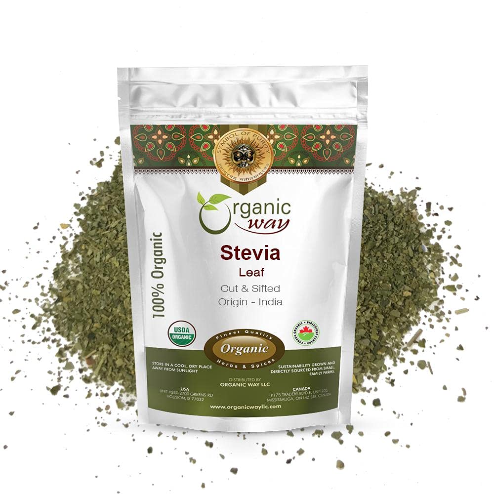Organic Way Stevia Leaf Cut & Sifted (Stevia Rebaudiana)
