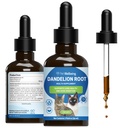 고양이를위한 애완 동물 Wellbeing Dandelion 뿌리 - 간 및 심장 건강, 소화 기능, 혈액 설탕 지원, 인증 유기 - 수의식 공식화 초본 보충 2 온스 (59 ml)