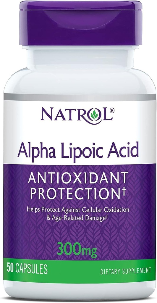 Natrol 알파 Lipoic 산 300 밀리그램 - 50의 모자 (포장 3)