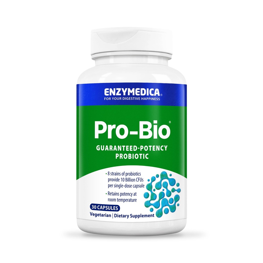 Enzymedica, Pro-Bio, 선반 안정, 건강한 소화를 위한 Stomach-Acid 저항하는 Probiotic, 10억 CFU, 30 조사