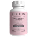 Kerotin Hair Growth Vitamins, Biotin Supplement, DHT Blocker, Collagen Stimulator, Hair Loss Support, Nail & Skin Care, Saw Palmetto, Vitamin D3 & More - 60 알약 (1 개월 공급)