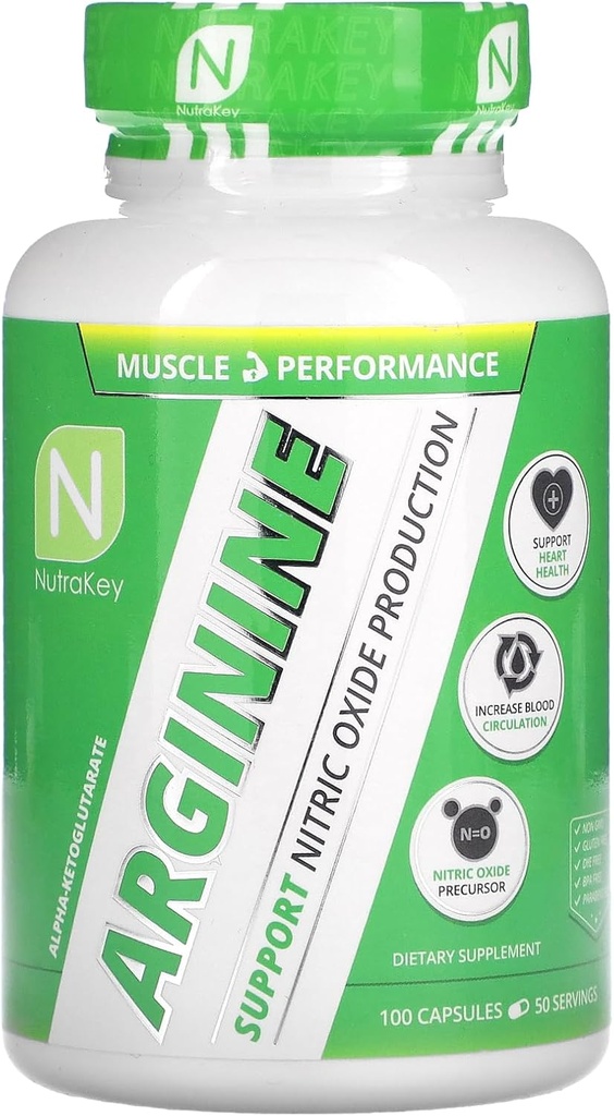 NutraKey 아르기닌 500mg, 100 조사