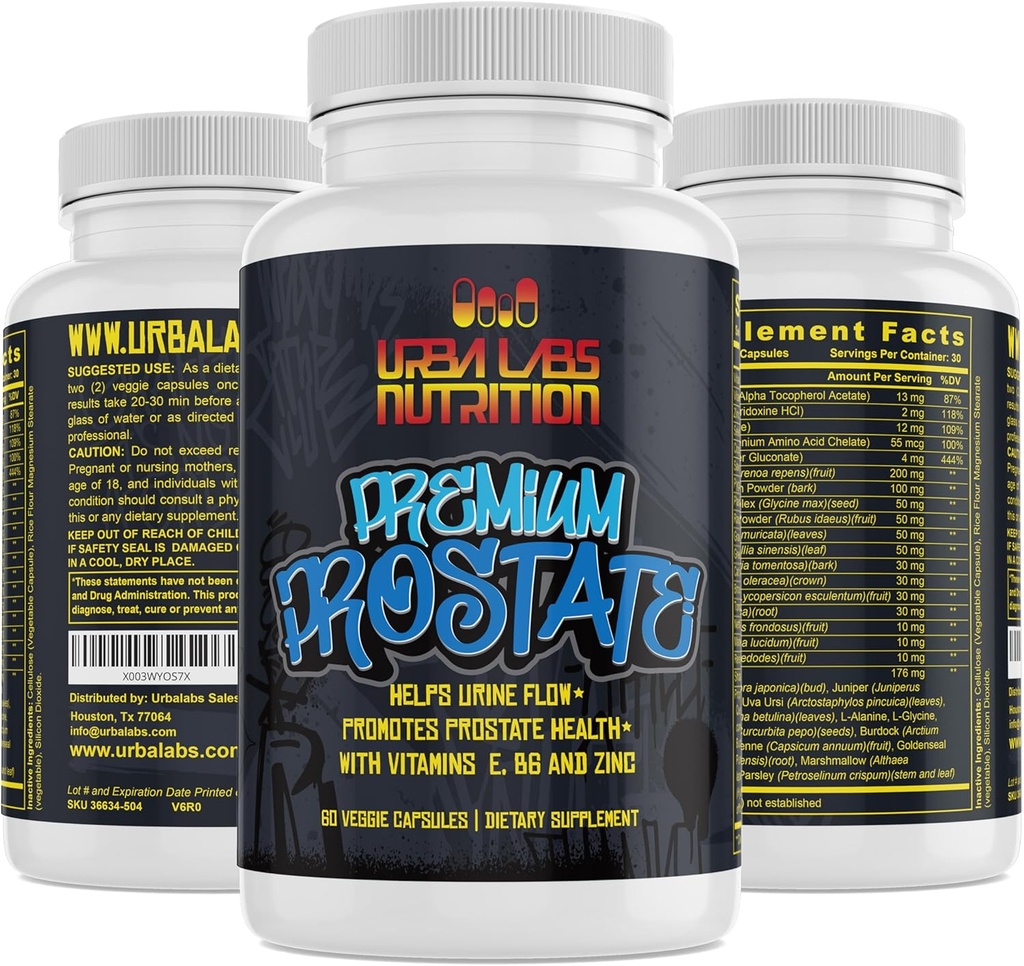 Urbalabs 우수한 전립선 보충교재 전립선 공식은 Palmetto 자연적인 전립선 건강을 감소시킵니다 Prostate 염증 Urinary Tract 지원 호박씨 최대 힘