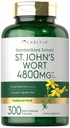 Carlyle St John 's Wort 캡슐 | 4800mg | 300 개 | Non-GMO 및 글루텐 무료 보충 | 표준화된 추출물