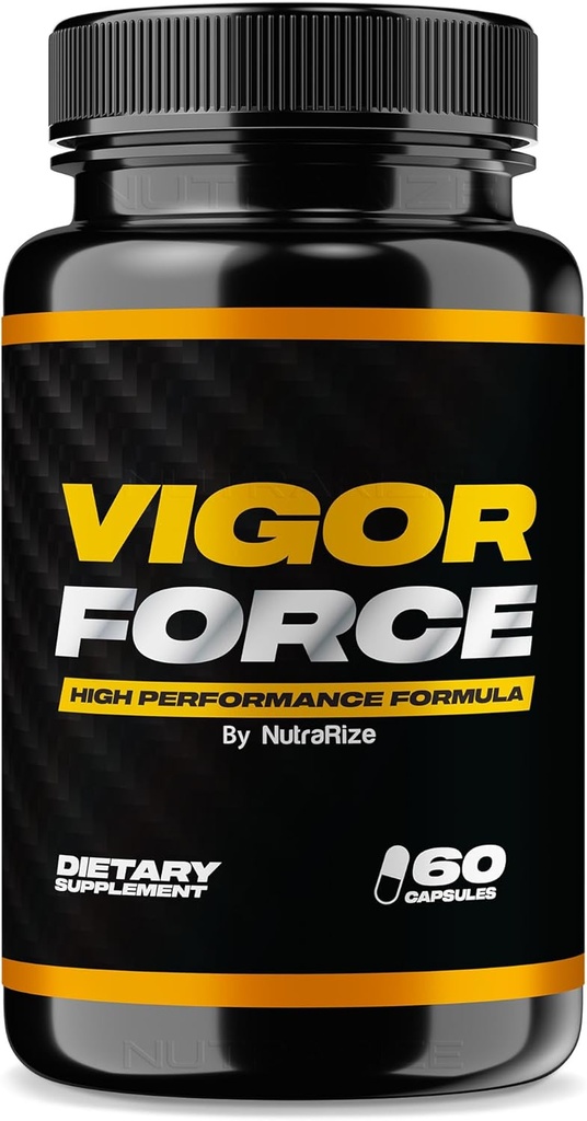 NutraRize Vigor Force for Men, 고성능 남성 캡슐, 전체 건강 및 웰빙을위한 모든 자연식 보충교재, 공식 알약 50 리뷰 (60 캡슐)