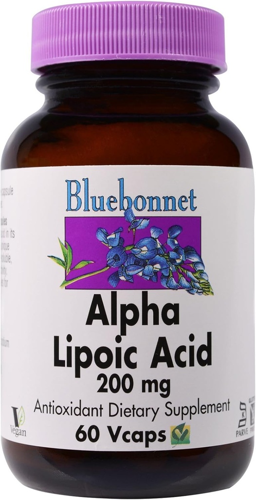 Bluebonnet 영양, 알파 Lipoic 산성 200mg의 60의 Veggie 캡슐