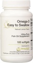 오메가-3 '세게하기' Ultra-pure Fish Oil Supplement 천연 레몬 맛 100 Softgels