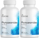 Phytoceramides 200 캡슐 피부 수선 회춘 노화 방지 지원 식물 파생된 Ceramides 700mg 글루텐 자유로운 비 GMO (2)