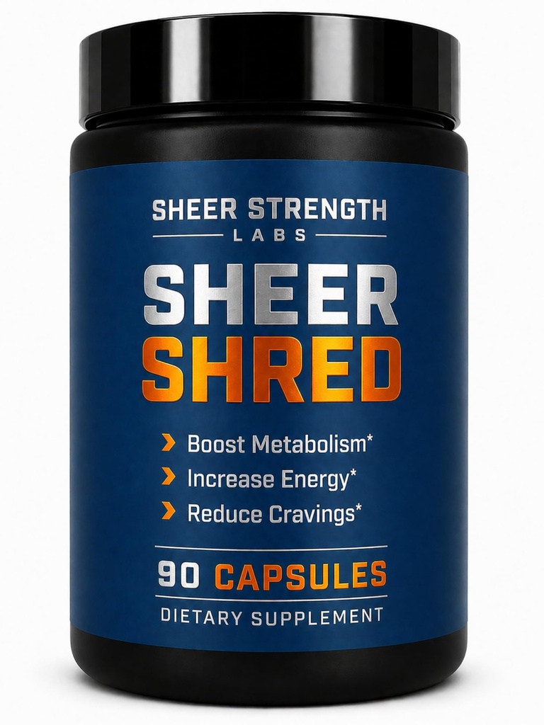 Sheer Strength Labs Burner for Men - 임상적으로 Backed Dose, Strongest Formula - 미국에서 만든 - Rauwolscine, L-Carnitine, Capsaicin의 프리미엄 혼합. 30 인