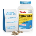 적시 Senna Time Laxative - 1000 카운트 태블릿 - 변비 완화, Gentle Overnight Relief 및 Stool Softener에 대한 천연 야채 기반 Laxative