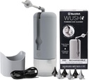 Black Wolf의 Wush Pro - Original Deluxe Water Powered Ear Cleaner with 6 Reusable Replacement Tips by Black Wolf - 귀 왁스 빌더를위한 안전하고 효과적인 - 전기 이어 왁스 제거 키트 (회색)