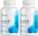 주입 최대 힘 순수한 CoQ10 600mg 200 캡슐 높은 흡수 글루텐 자유로운 비 GMO (2)