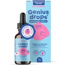 JoySpring Genius Drops Smartberry Vanilla | Ginkgo Biloba, Licorice Root, Gotu Kola Extract, Peppermint Leaf 포함 어린이 허브 초점 지원 | 액체 포뮬러|1fl oz (30 서빙)