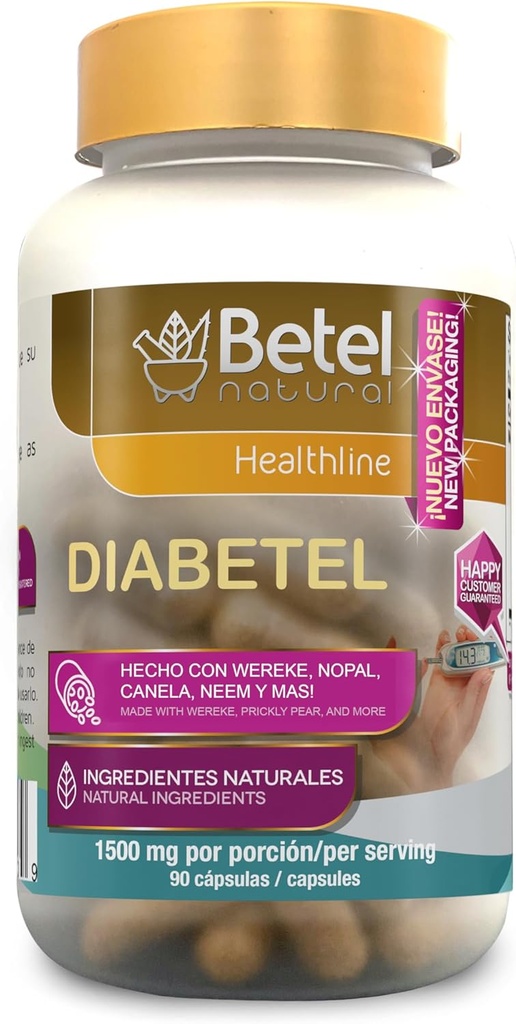 Betel Natural의 Diabetel 캡슐 - Soporte 천연 파라 엘 Diabetel - 90 캡슐