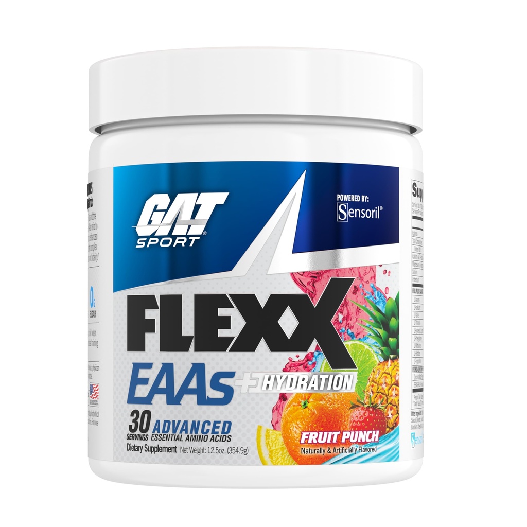 GAT SPORT Flexx EAAs + Hydration, 고급 필수 아미노산, 30 서빙 (Fruit Punch)