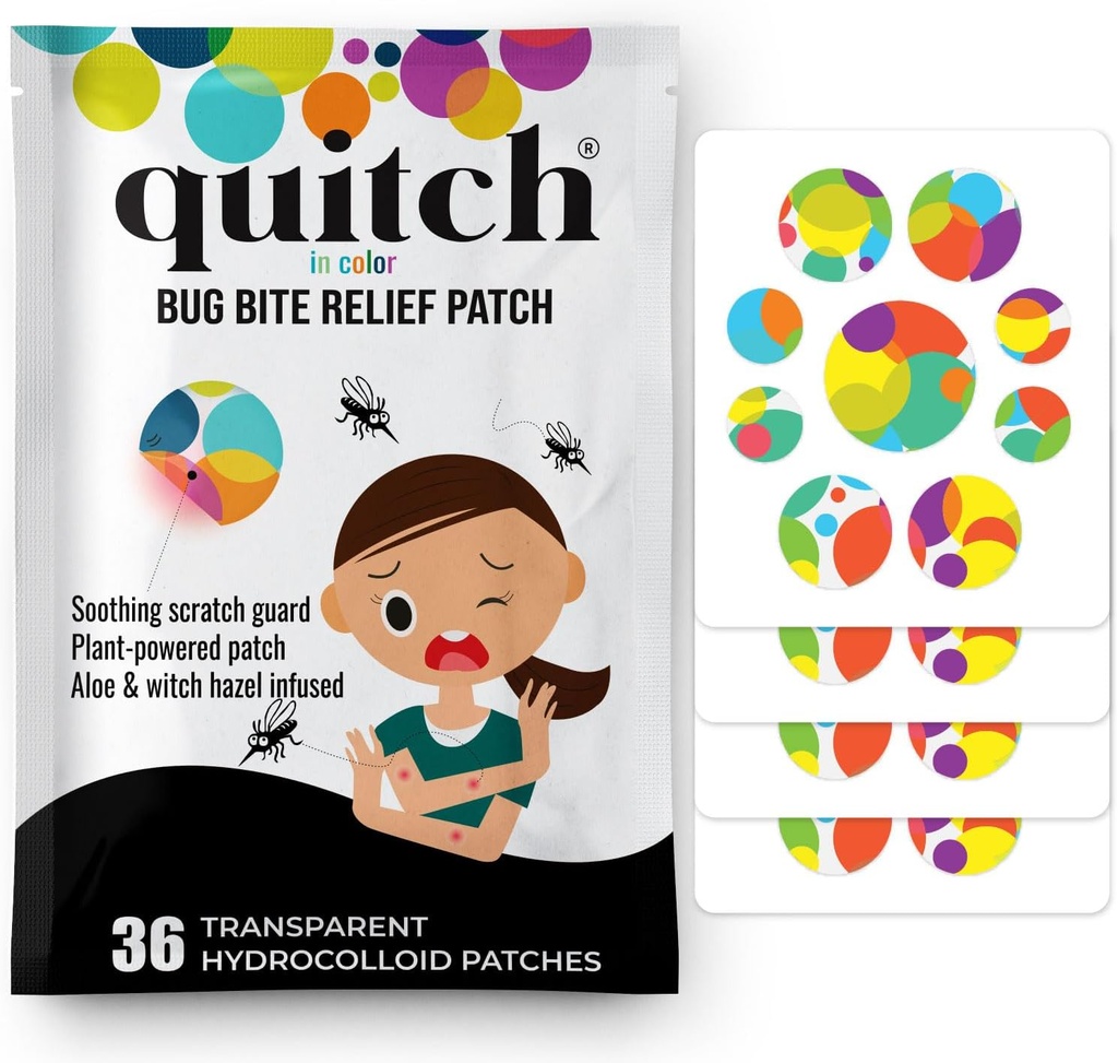 Quitch Mosquito Bite Itch Relief Patch, Bite Insect Bite Treatment, Anti Itch Cream Alternative, Insect Bite Relief, Cruise, 여행 및 캠핑 에센셜 키즈
