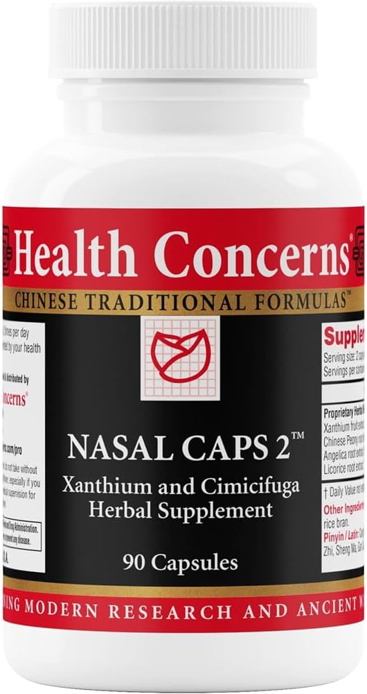 건강 콩 나살 모자 2 – Sinus & Nasal 지원 보충교재 – Nose Congestion & Sinus 압력 지원 – Xanthium를 가진 전통 중국 공식, & Cimicifuga – 90의 캡슐