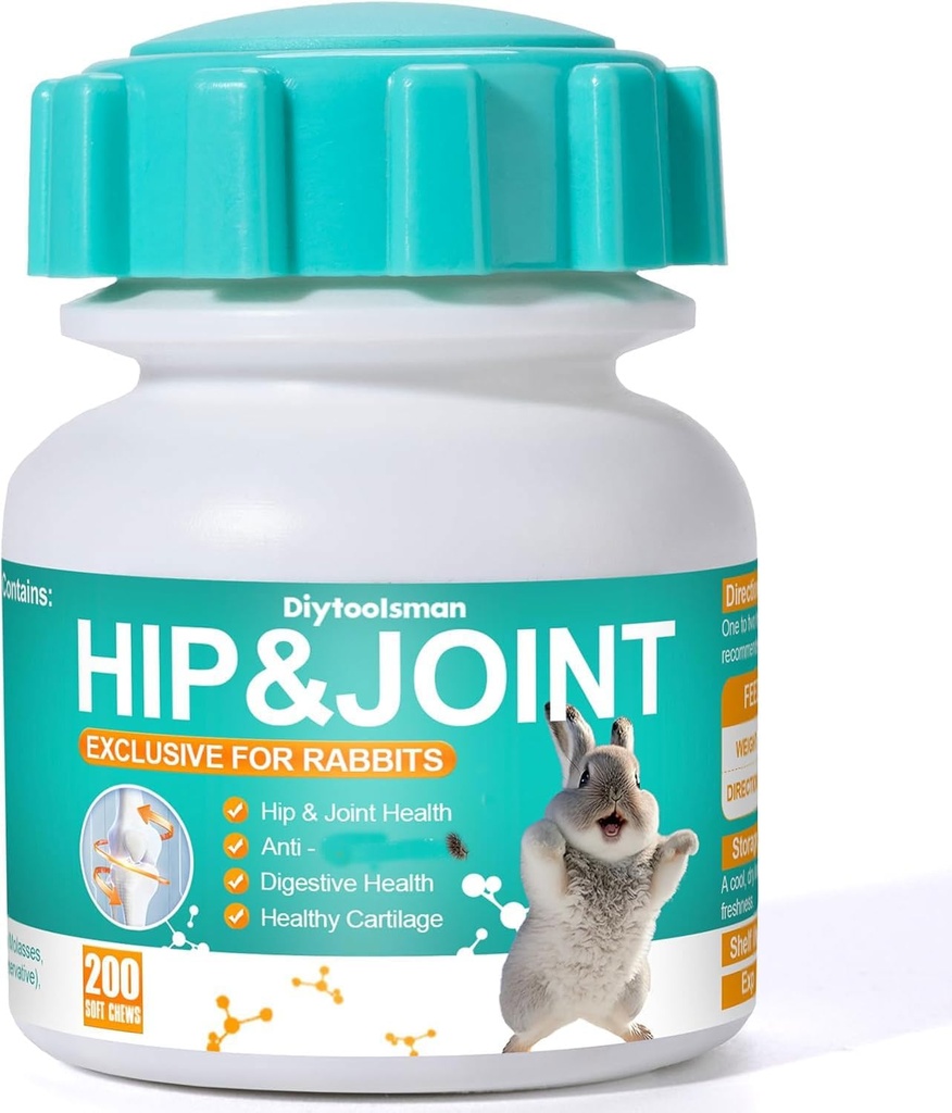 합동 지원 토끼, 200의 정제, Glucosamine, Chondroitin 및 MSM, 합동 고통 구호를 가진 토끼를 위한 반대로 염증 지원은, 연골 성장을 승진시킵니다, Vet 승인된 과학 공식을 합동합니다