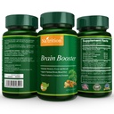 Natrition 뇌 부스터 - Ginkgo Biloba, Turmeric, Cistanche Tubulosa, Fo-ti 추출 혼합 - 뇌 기능을위한 자연 산화 지원 - Clarity, 초점 및 메모리 강화 - 90 Veggie 캡슐