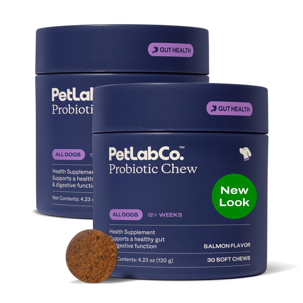 PetLab Co. Dogs, Support Gut Health, Occasional Diarrhea, Digestive Health & Seasonal Allergies - 살몬 맛 - 포장 할 수있다 Vary - 30 소프트 체스 팩 2