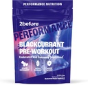 2before Blackcurrant I 모든 자연 Vegan Pre Workout, 카페인 무료 I Clean Energy, Endurance, Recovery I Pre Workout Women and Men I 20 서빙 파우치 I Informed Sports 인증