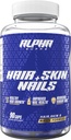 Alpha Supps Hair, Skin, Nails Supplement for Women - Biotin, Collagen 및 비타민을 함유 한 Vibrant HSN 건강 및 힘은 모발 성장, 두께 및 스킨 레이 런 - 90 캡슐을 지원합니다.