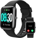 iOS 및 Android Phone용 GRV 스마트 워치(Answer/Make Call), 남성 여성용 시계 IP68 방수 Smartwatch 피트니스 트래커 시계 Heart Rate/Sleep Monitor Steps Calories Counter (Black)