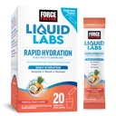 FORCE FACTOR Liquid Labs Electrolytes Powder Packets-Tropical Fruit-Hydration Packets는 5 가지 필수 전해질, 비타민, 미네랄 및 산화제, 20 개의 스틱 팩과 함께 전해질 수 있습니다.