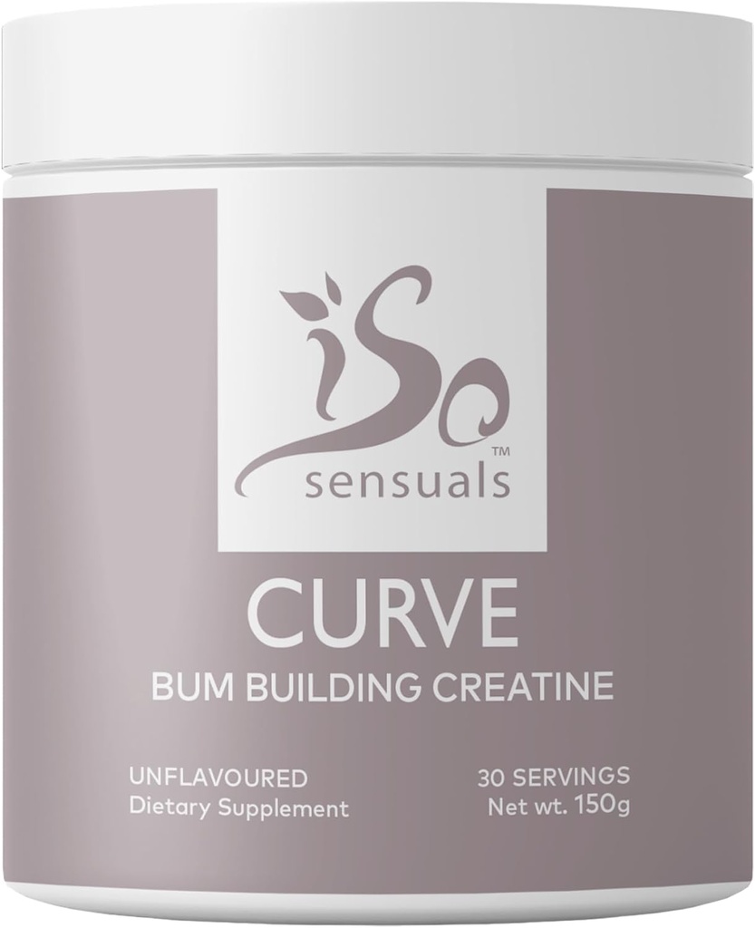 IsoSensuals 곡선 Bum 건물 Creatine - 여성을 위한 매끄러운 근육 건축업자를 위한 Micronized 200 메시, Creatine 여성 증강 인자, Booty 이익을 위한 에너지 보충교재. 30 unflavored 완벽한 복숭아 봉사