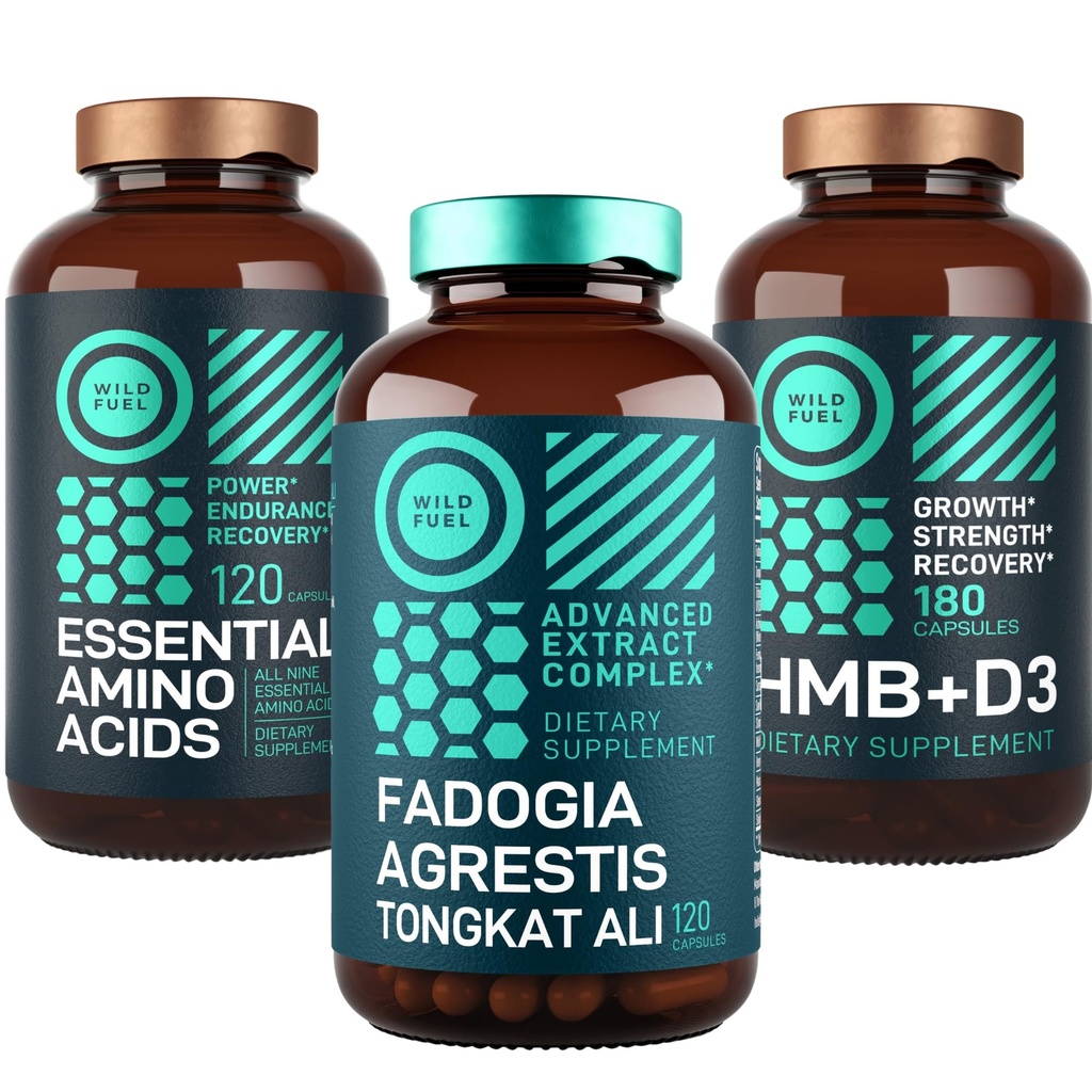 WILD FUEL Amino Acids, HMB and Fadogia Agrestis Complex Power & Potential Bundle