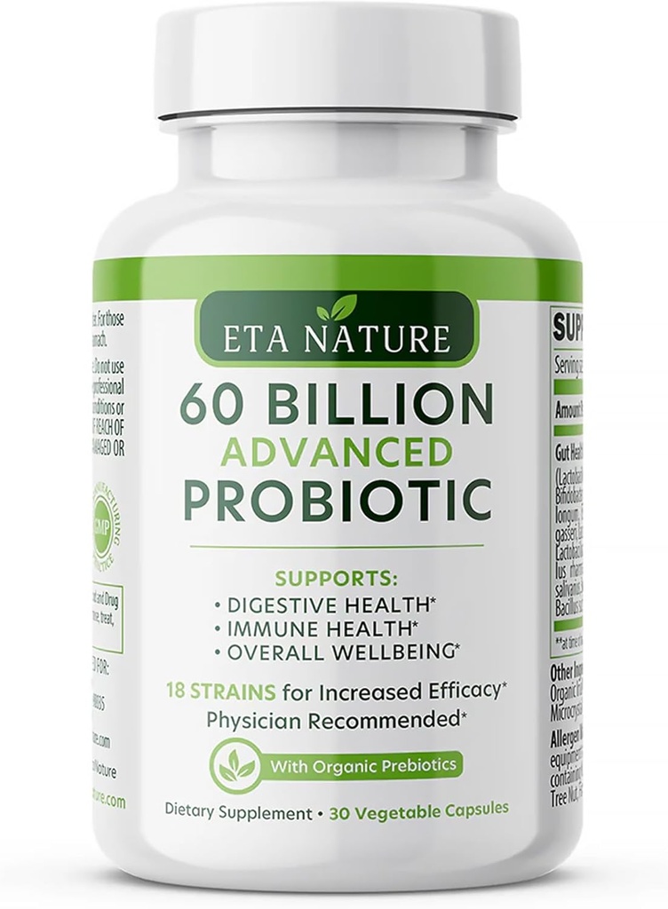 남자를위한 고급 Probiotics - 소화 건강, Gut 지원 및 면역