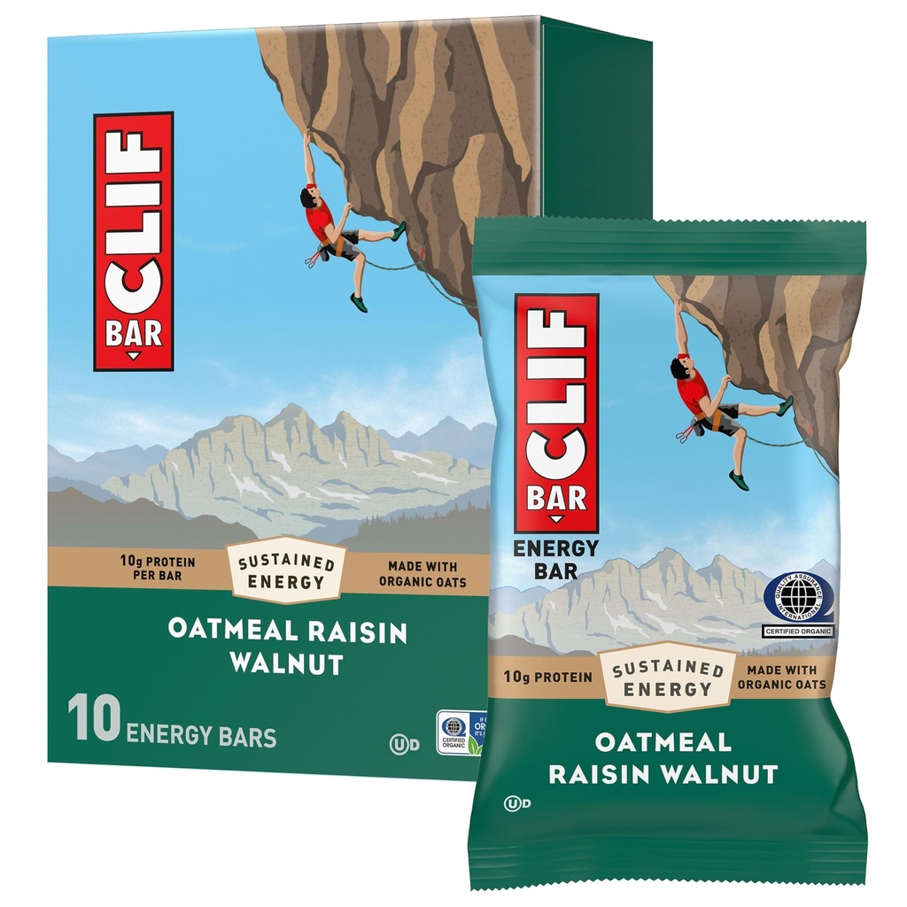 CLIF BAR - 에너지 Protein Bar - Oatmeal Raisin Walnut - 유기 Oats로 만든 - 에너지 바 - 비 GMO - (10 팩)