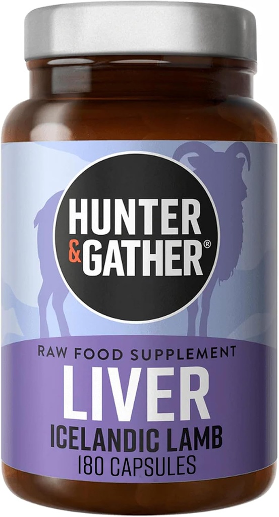 Hunter & Gather Nose to Tail 180 Liver Capsules | 야생, 잔디 Fed Icelandic Lamb Ancestral Inspired Supplements | GMO Feeds, 항생제 또는 호르몬 없음