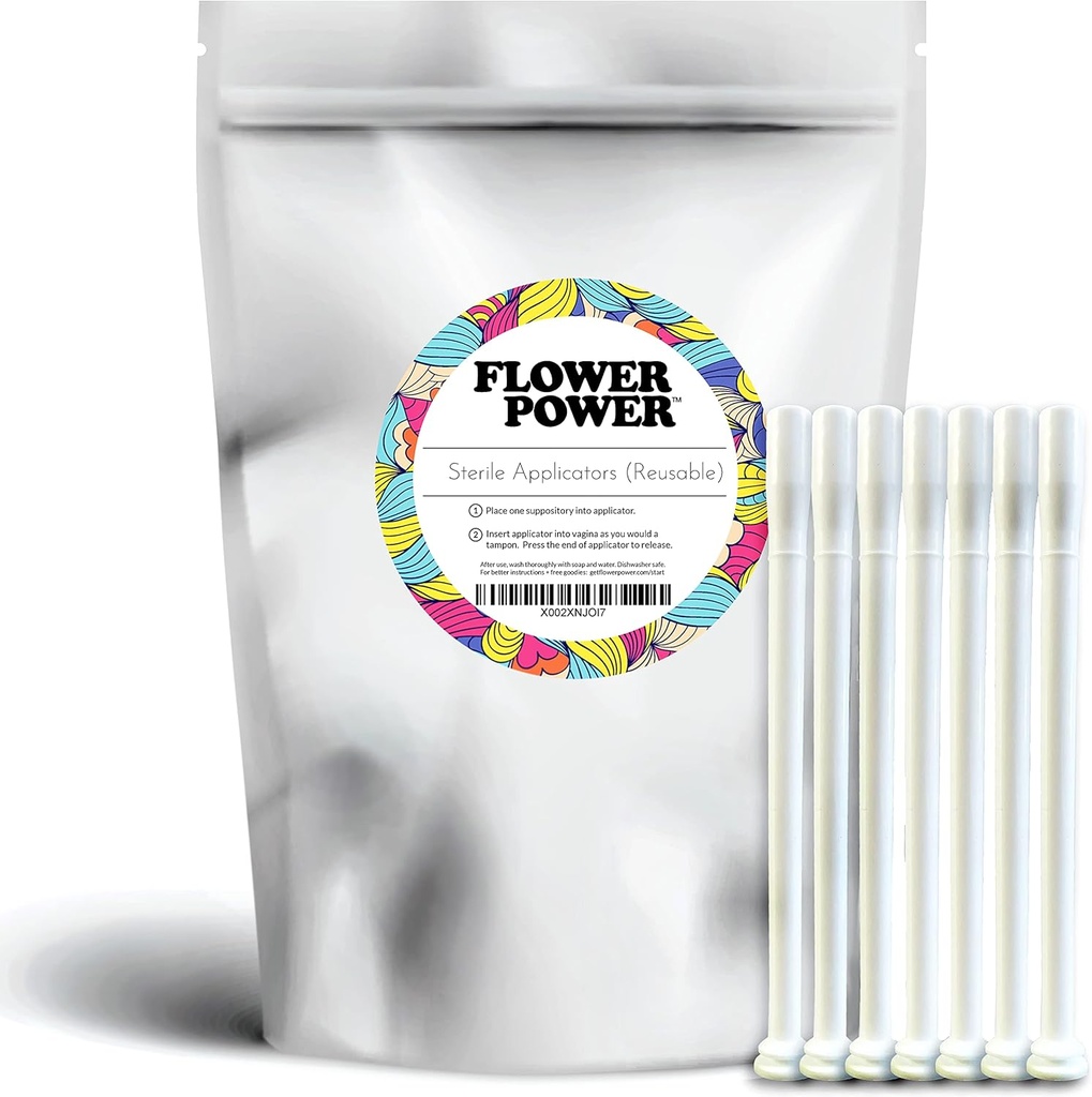 꽃 힘 질 좌약 applicators - Boric 산성 좌약 캡슐을 위한 질 좌약 Applicator 팩 - 7 PC.