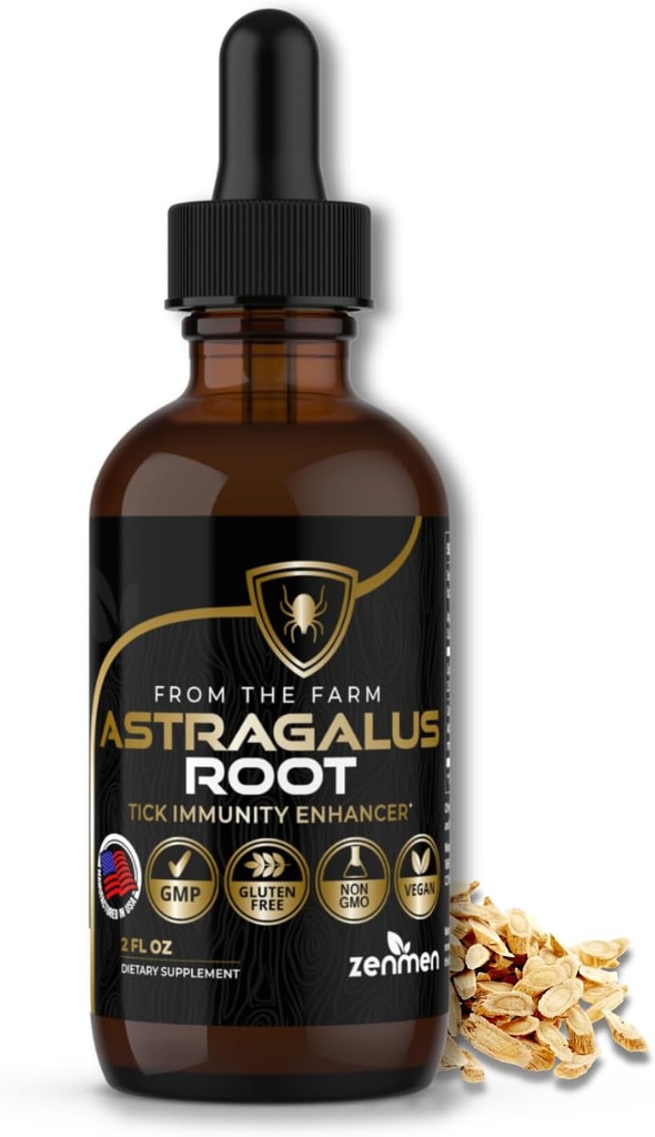 Zenmen Astragalus Root Organic Tincture - Tick Immune 지원 및 면역 강화제, 항 산화제의 소스 - 미국에서 만든