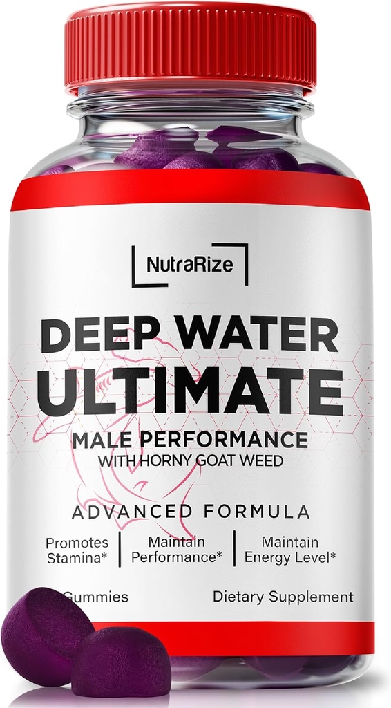 NutraRize Deep Water Ultimate Male Gummies - 공식 Deep Water Male Essentials, 남성용 프리미엄 Deepwater Ultimate Gummies, Deep Water Ultimate Male Gummy, 성능 리뷰 (60 Gummies)