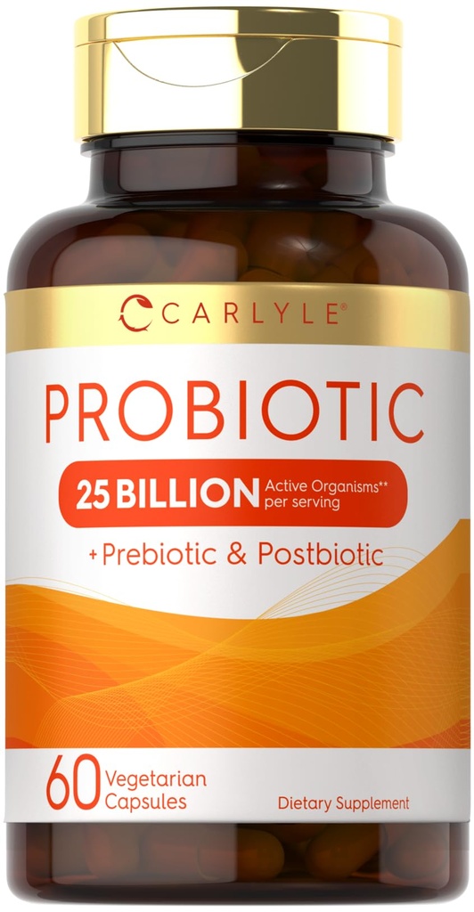 Prebiotics & Postbiotics의 Carlyle Probiotics | 25억 CFU | 60 캡슐 | 여성용 보충 | 분말환 | 채식주의, 비 GMO & 글루텐 무료